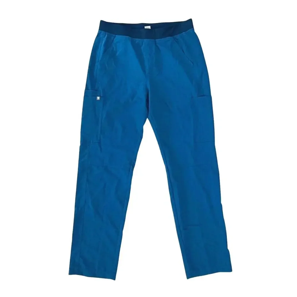 NWOT FIGS Technical Collection Men's Axim Cargo Scrub Pants Blue Size L
